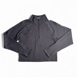 Womens All In Motion Black Half Zip-Up Athletic Top